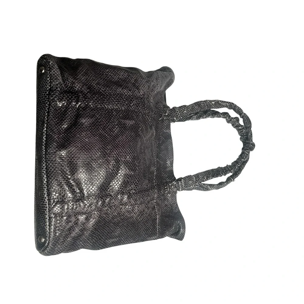 Furla Leather Handbag, Grey Blue, Silver Hardware, Made In Italy - Picture 12 of 16